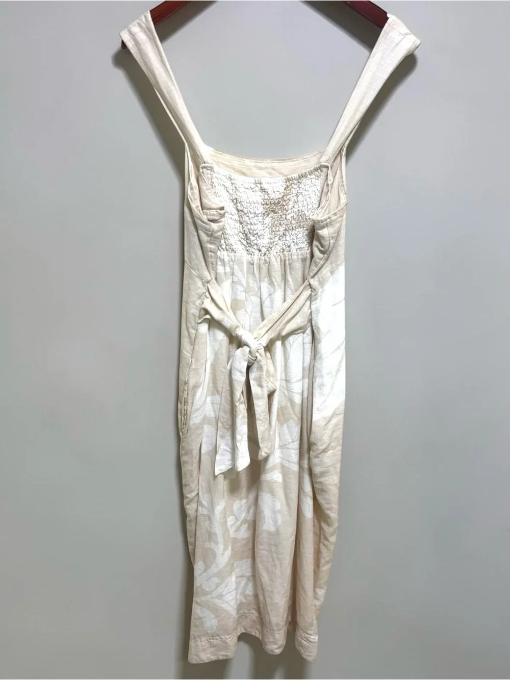 NWT Anthropologie Pilcro Linen Blend Botanical Midi Dress Large Cottagecore